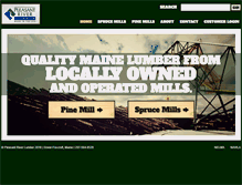 Tablet Screenshot of pleasantriverlumber.com